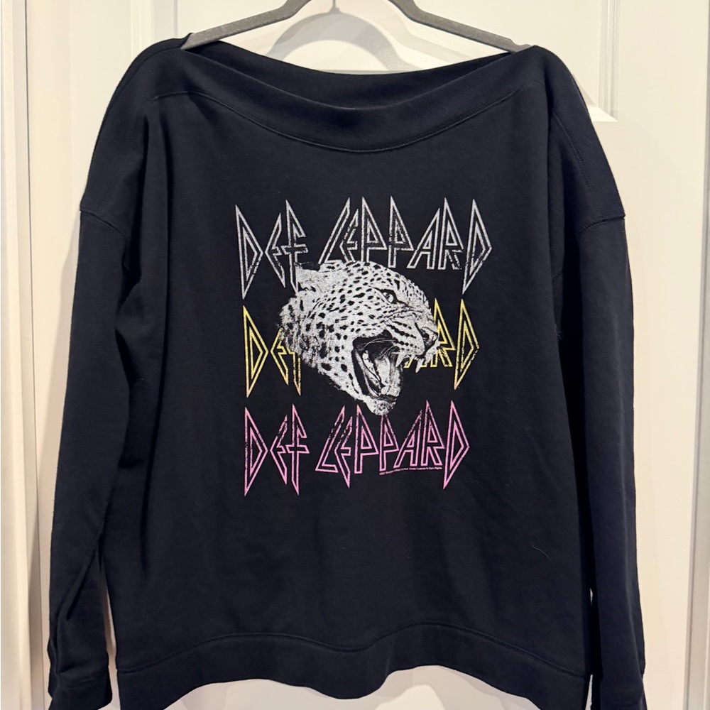 Def Leppard Black Graphic Hoodie